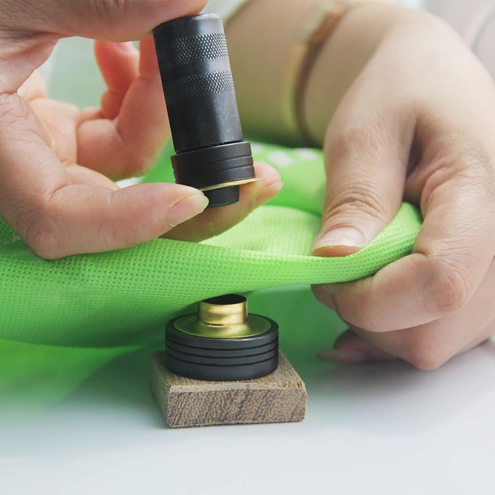Grommet Kit, 3/8" and 1/2" Solid Brass Grommets with Eyelets Setting Tool and S