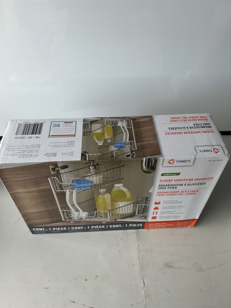 Sliding Undersink Organizer Add Storage Space Under Sink Kitchen Bathroom Home