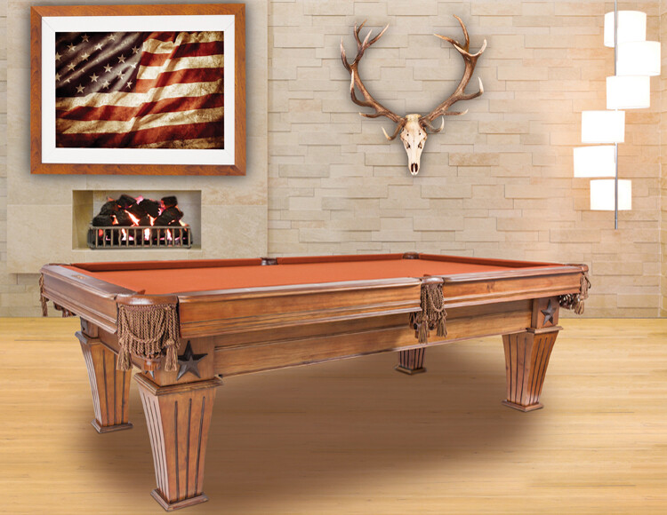 Brittany Pool Table 8' in Cinnamon Finish Customizeable with FREE SHIPPING