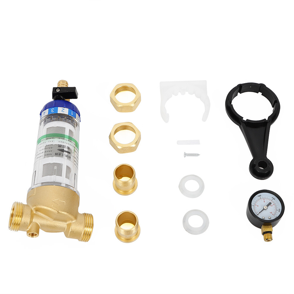 Purewater Whole House Water Pre-Filter System Reusable Spin Down Sediment Filter