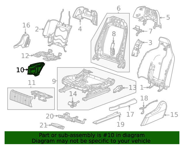 Genuine GM Cushion Frame Inner Support 42894621