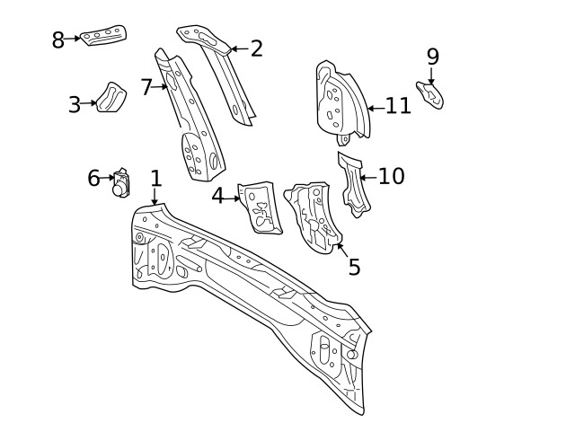 Genuine GM Corner Panel Brace 88970893