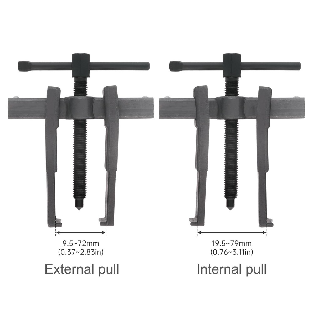 2 Jaws Gear Puller Adjustable Bearing Puller Gears Internal External Removal ...
