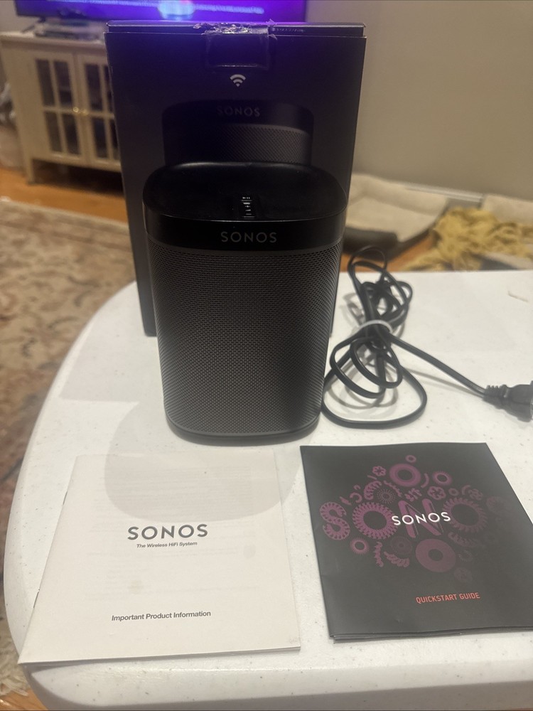 Sonos Play:1 Smart Speaker Black - Tested - Working Complete In Box EUC!