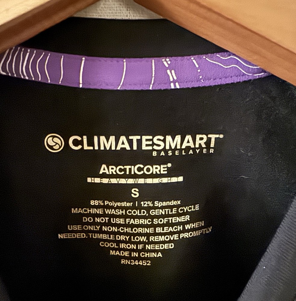NEW Climatesmart Heavy Weight Base Layer Small Long Sleeve Crew ArctiCore