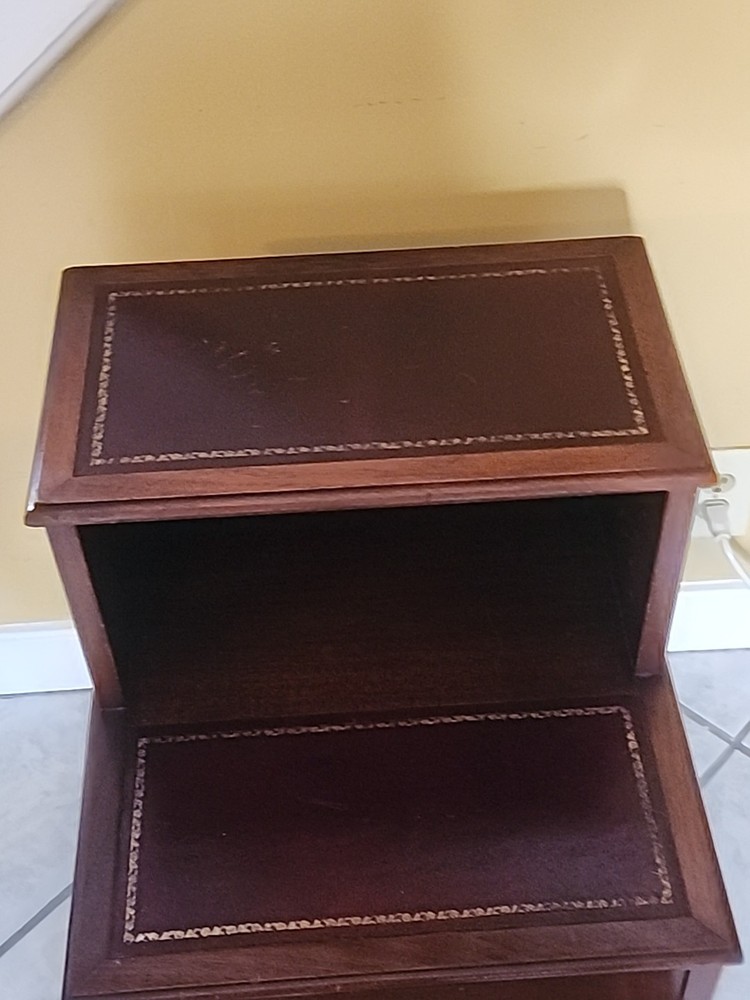 antique Mahogany library steps Stool Bed Stairs
