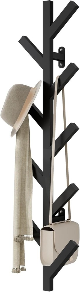 Coat Rack Wall Mounted 9 Hooks Coat Hooks Wall Modern Metal Coat Tree Hats