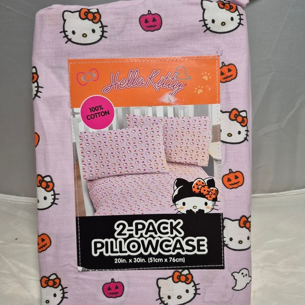 Hello Kitty Pink Pillowcase Set halloween pumpkin a4