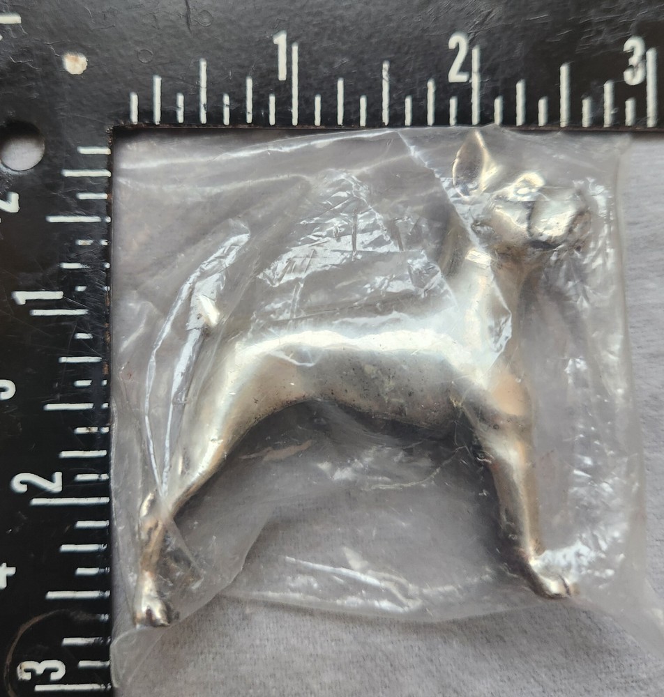 KIRK & SON Solid Cast Sterling Silver Paperweight Figurine Boxer
