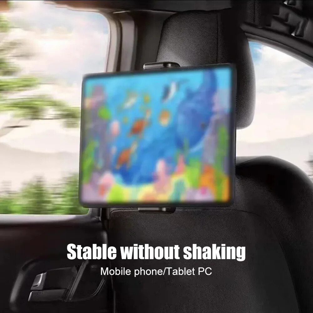 Car Back Seat Headrest Phone Holder Stretchable Tablet Stand Adjustment Bracket