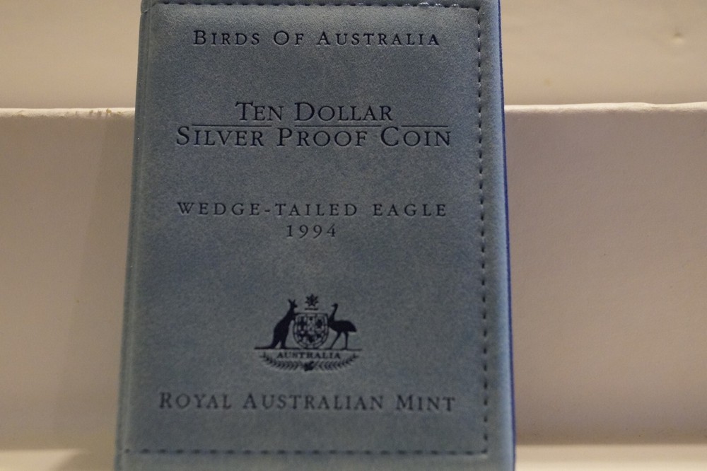 1994 Australia $10 High Relief Silver Proof Wedged Tailed Eagle