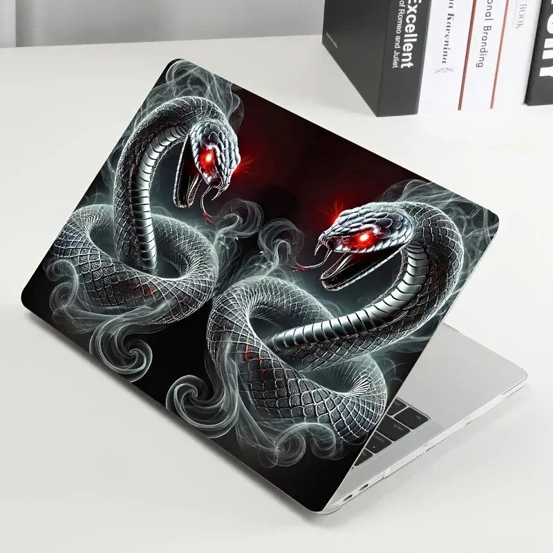 2pc PVC Snake Patterned Notebook Scratch Resistant Self-adhesive Protective Film