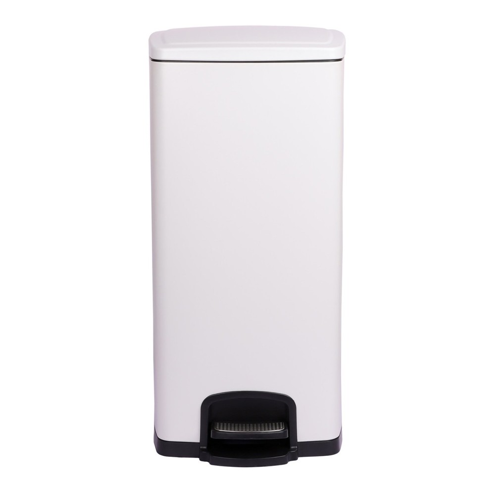 McKesson Metal Trash Can White 32 Quart / 8 gal.