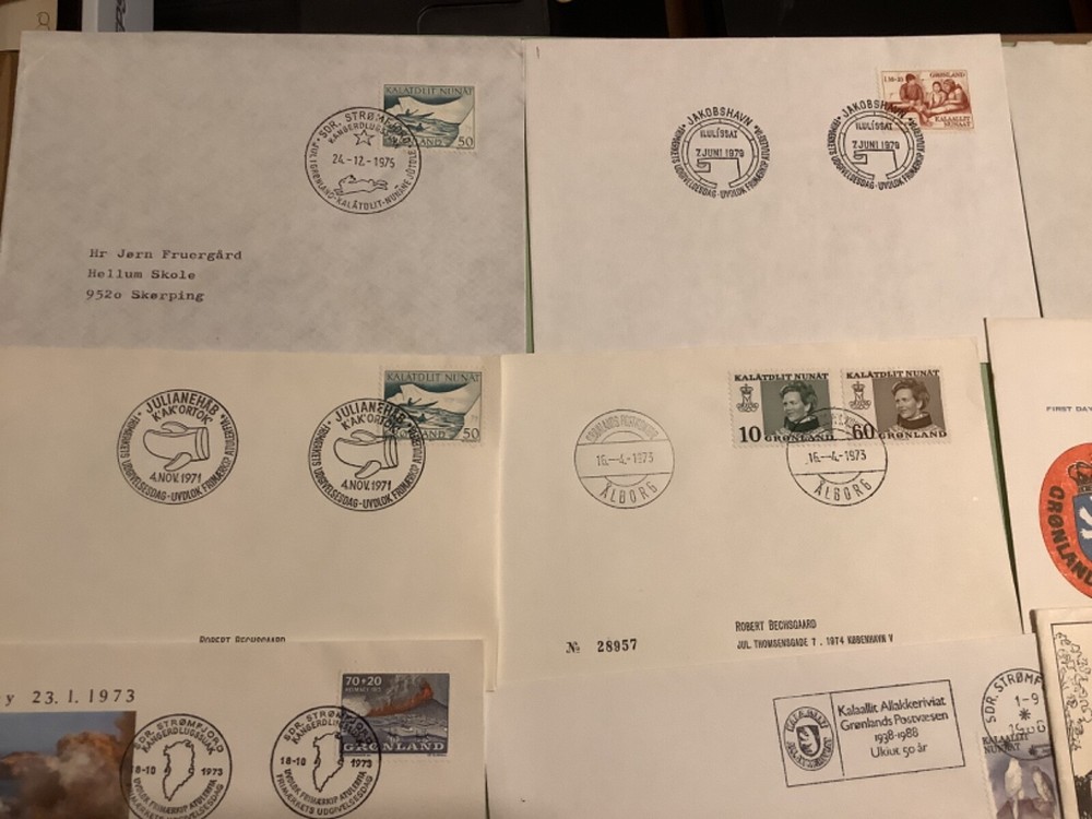 Greenland 16 postal cover items Ref A1853