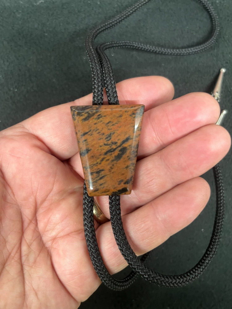 Mahogany Obsidian Western Bolo Tie
