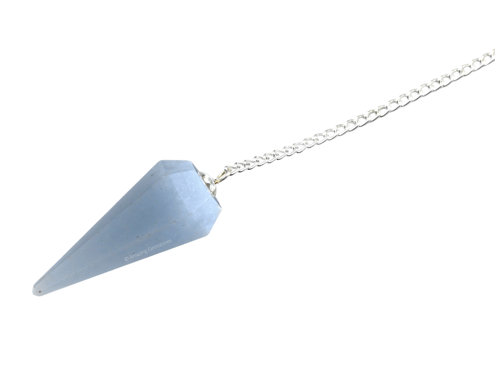 Blue Calcite Dowsing Crystal Pendulum