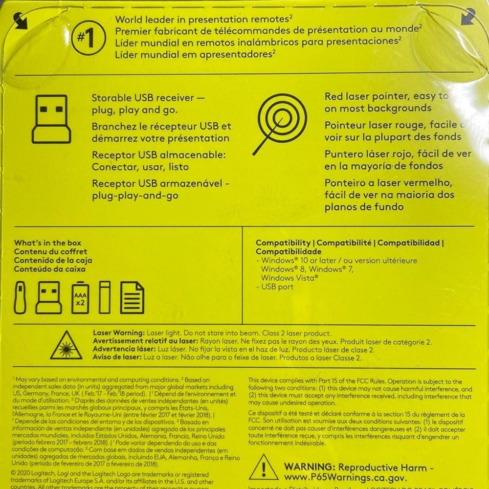 logitech r400 laser presentation remote