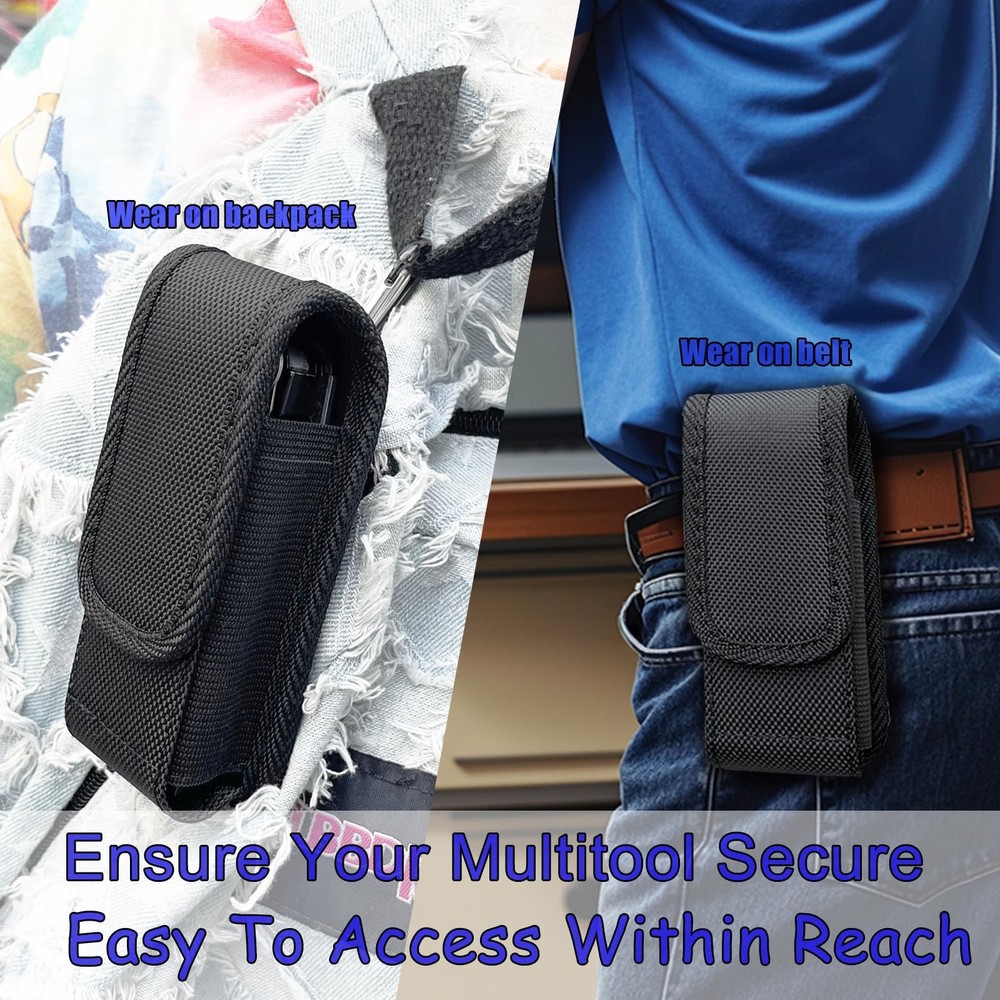 Multitool Sheath, EDC Belt Pouch Organizer for Men,Tool Sheath 1Pack Black