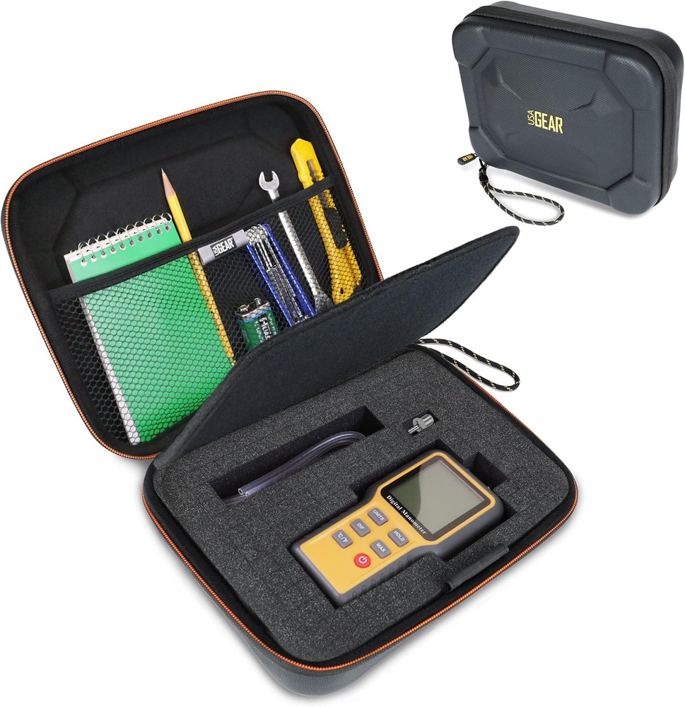 Manometer Case - Manometer Gauge Case with Customizable Foam Interior & Durable