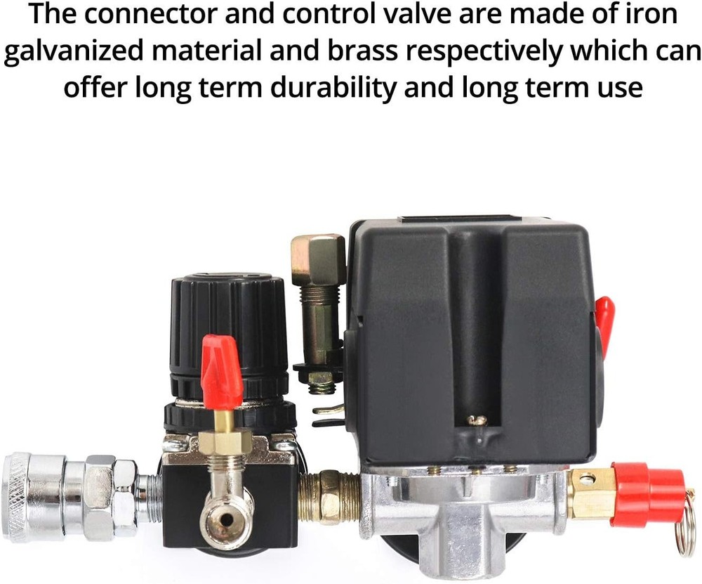 Air Compressor Pressure Switch Control Valve, 90-120PSI Pressure Regulator