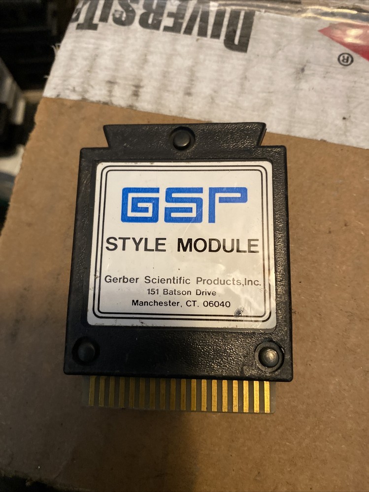 GSP GERBER SCIENTIFIC Style Module Style Level D 8C