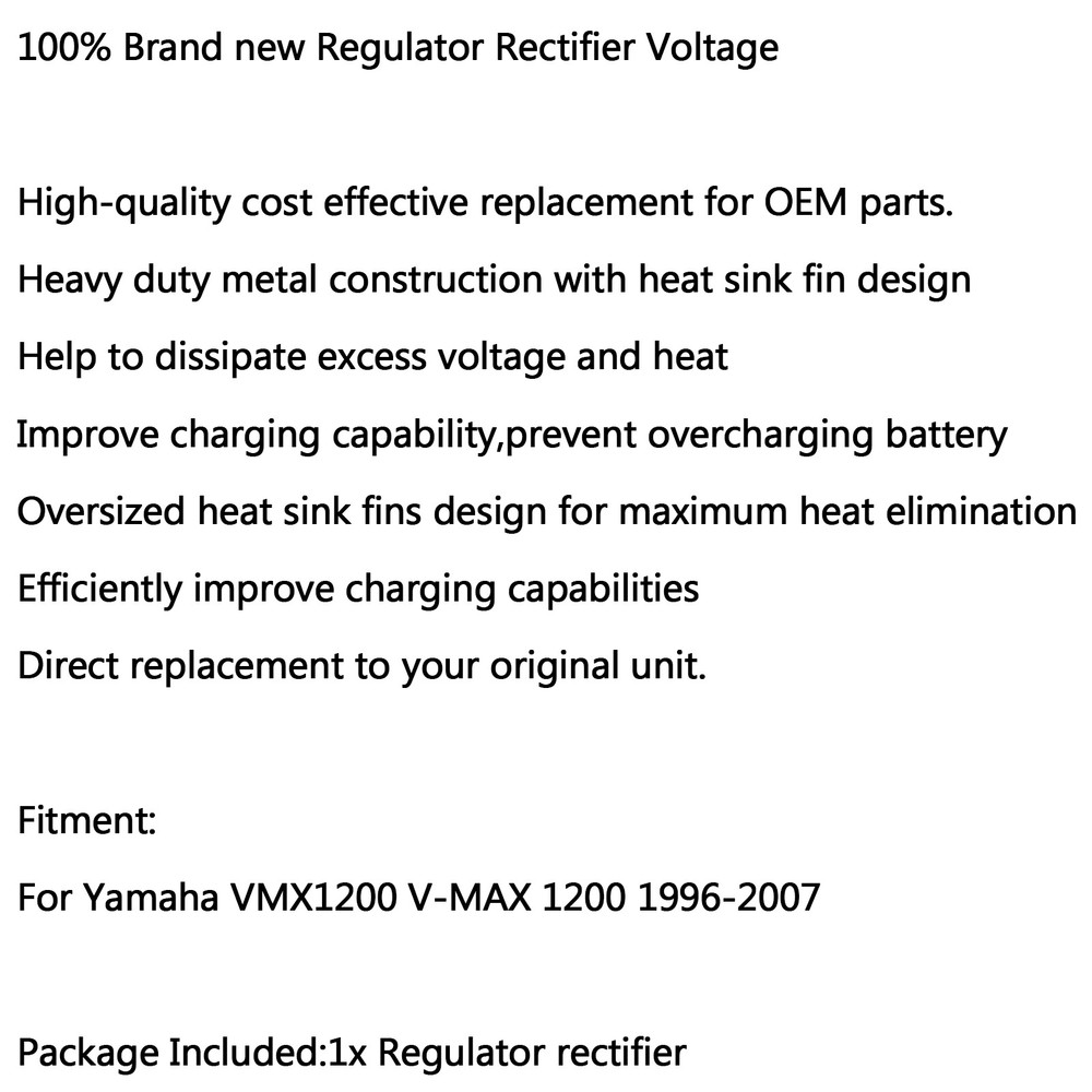 Regulator Rectifier Voltage For Yamaha VMX1200 V-MAX 1200 1996-2007 2000 US AV