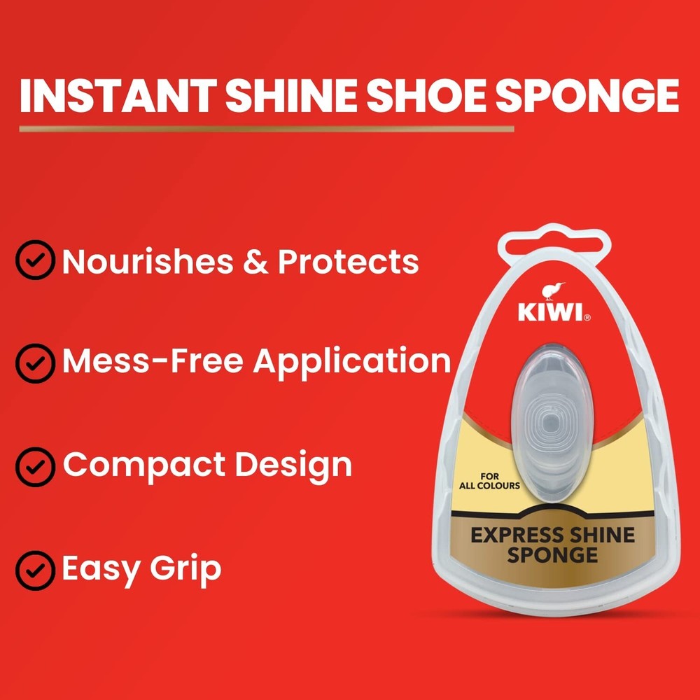 Kiwi Express Shine Sponge - Black 1 Pc & Neutral 1 Pc