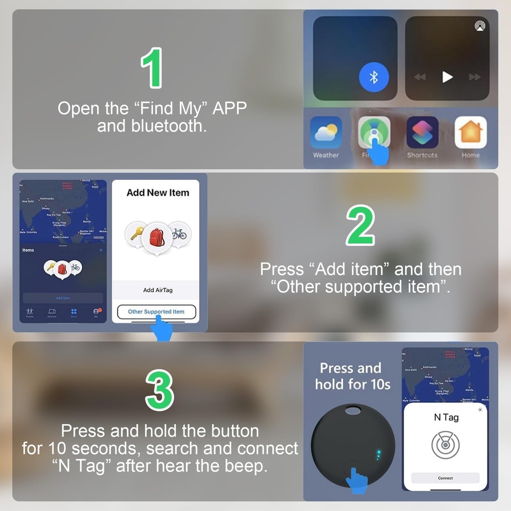 Tracker Tag 4 Packs Bluetooth Tracker, Smart Tag Locator Tracking D... Fast Ship