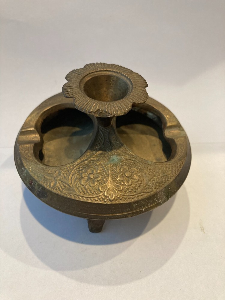 Vintage Brass Etched Incense Burner