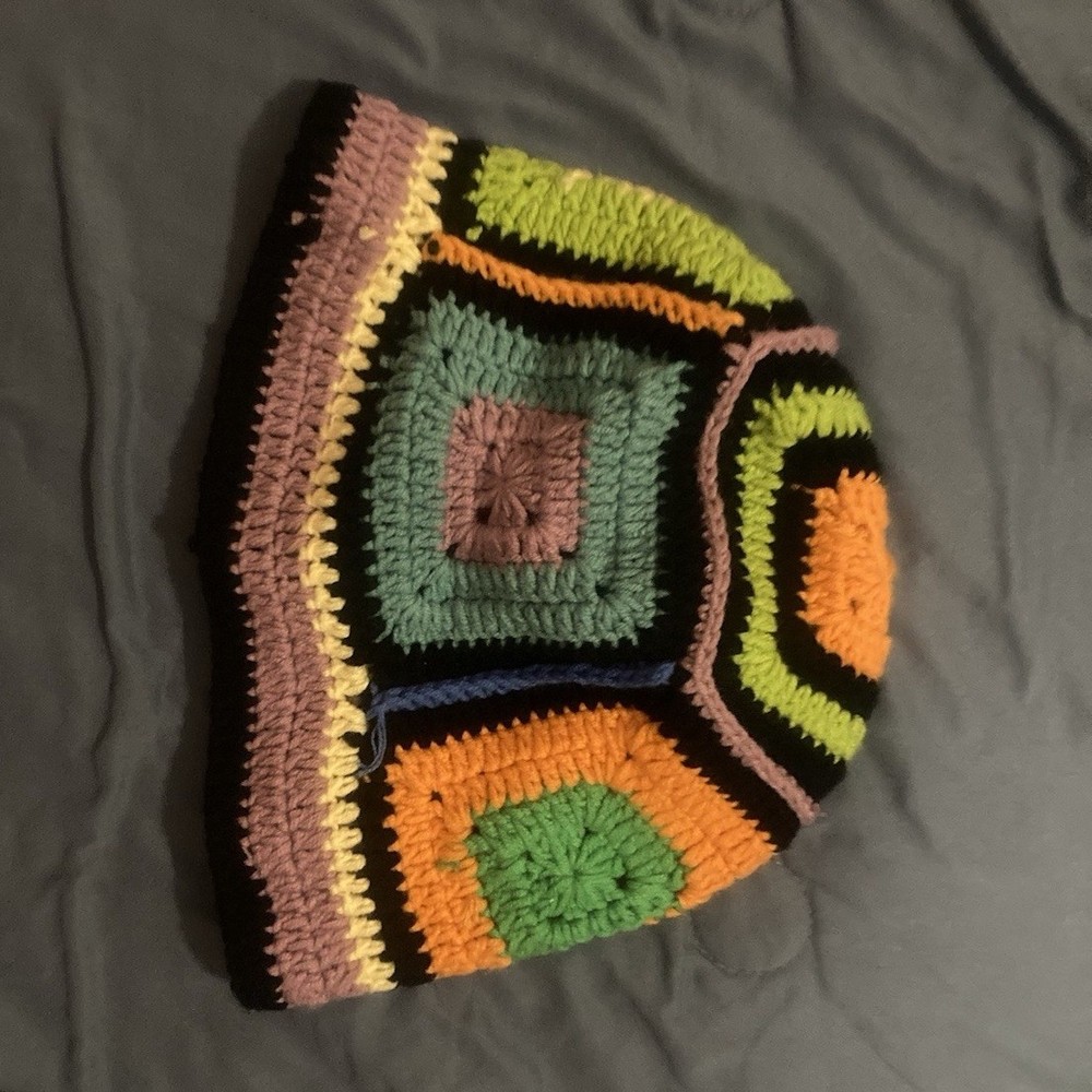 Handmade Multicolor Crochet Patchwork Hat