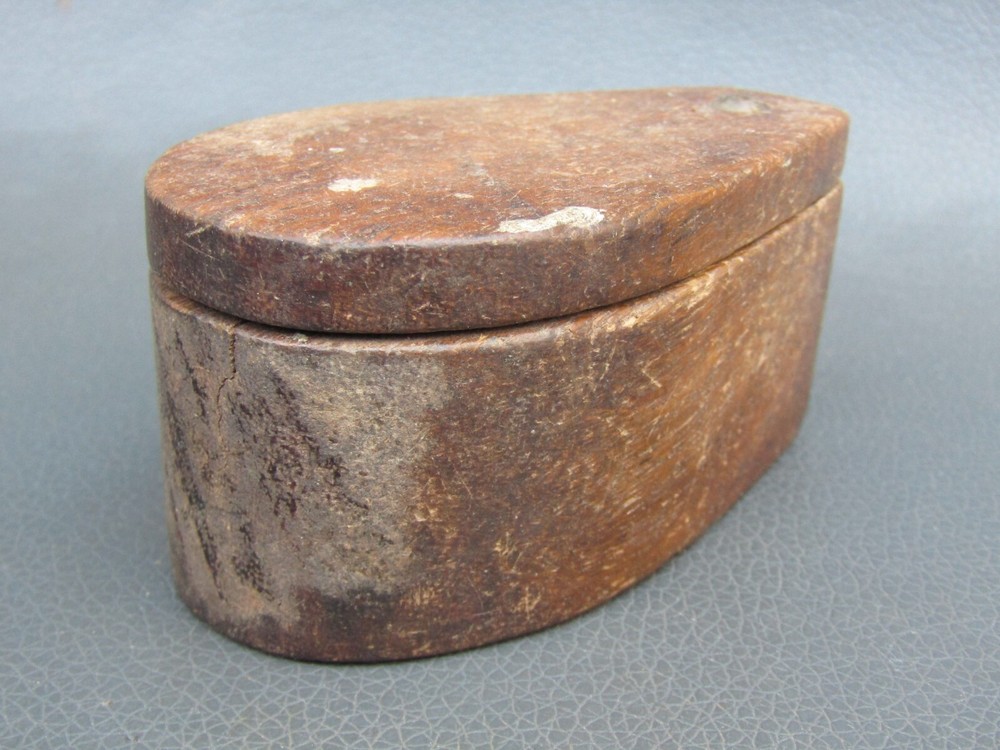 Vintage wooden grease pot or box old tool