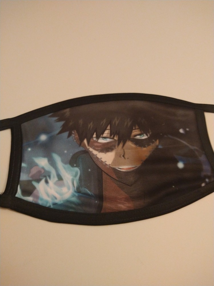 My hero academia Dabi face mask double layer with filter pocket