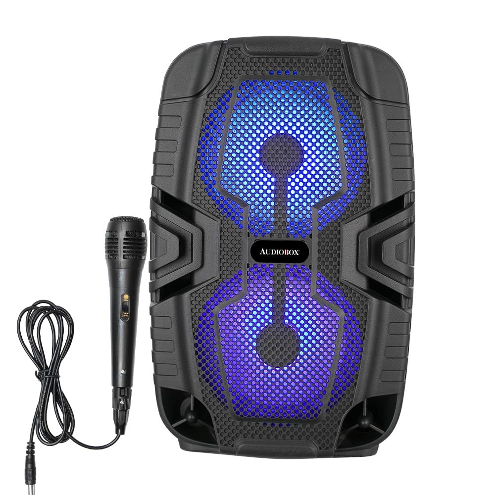 Dual 6” Bluetooth Party Speaker – Rechargeable Battery, WaveSync™, LED Lights...
