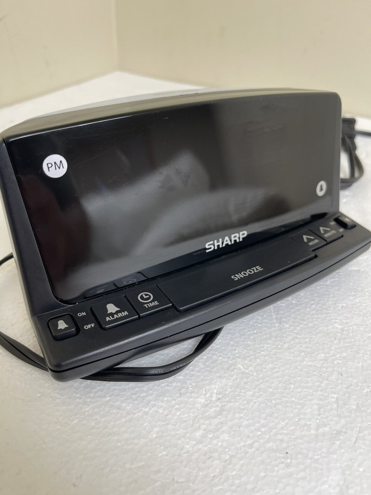 Sharp LED Digital Alarm Clock – Simple Operation - Easy to Black - Red Led