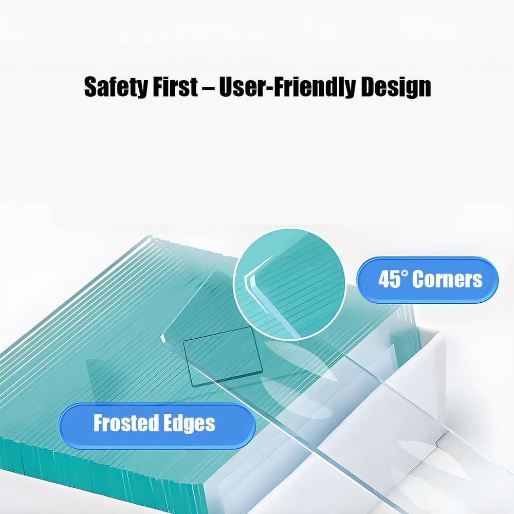 Microscope Slides and Covers – 50 Blank Glass Slides for Microscope