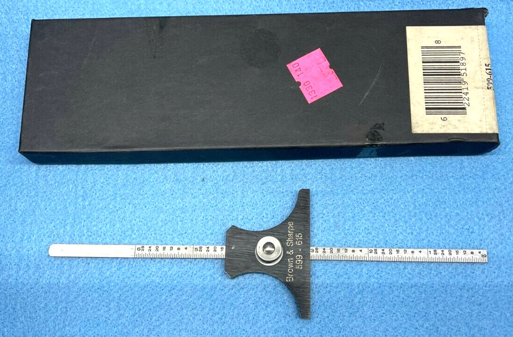BROWN & SHARP 599-615 DEPTH GAGE RULER  0-6" RANGE