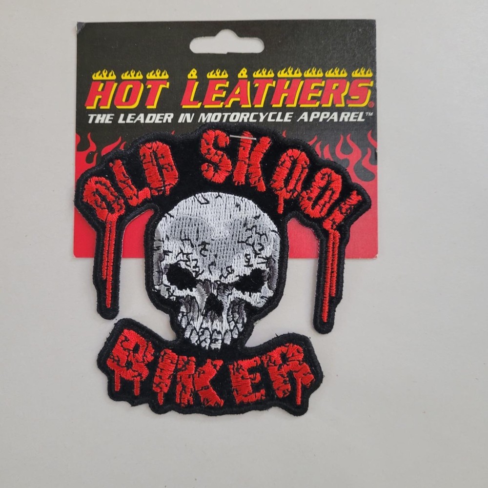 Motorcycle Patch ~ OLD SKOOL BIKER ~ 4" ~ PPA2210 (A1) Harley Davidson