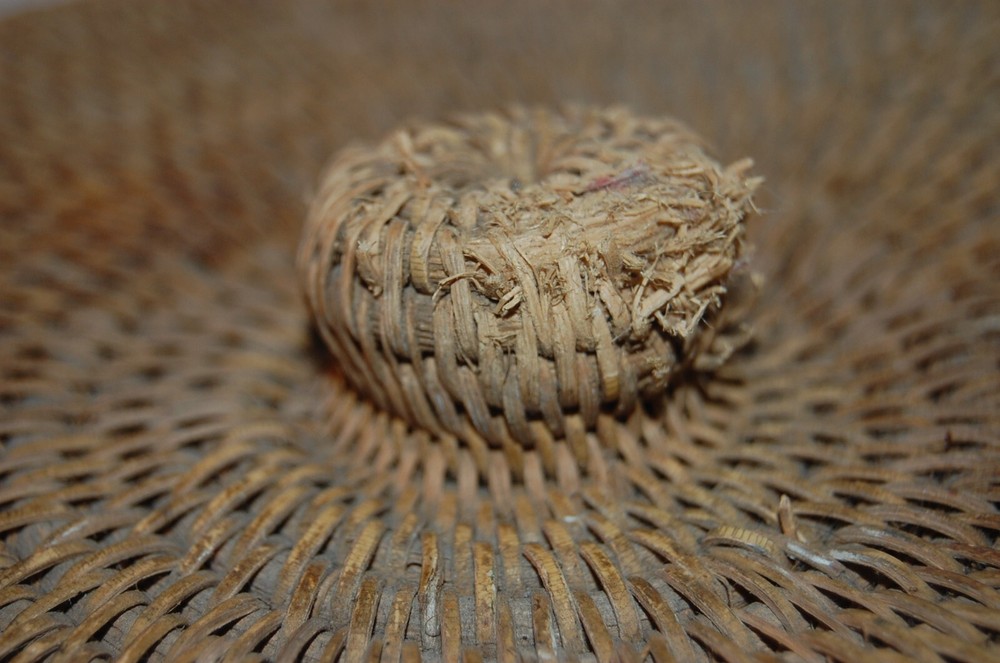 Vintage Covered Coil Basket Indian ?