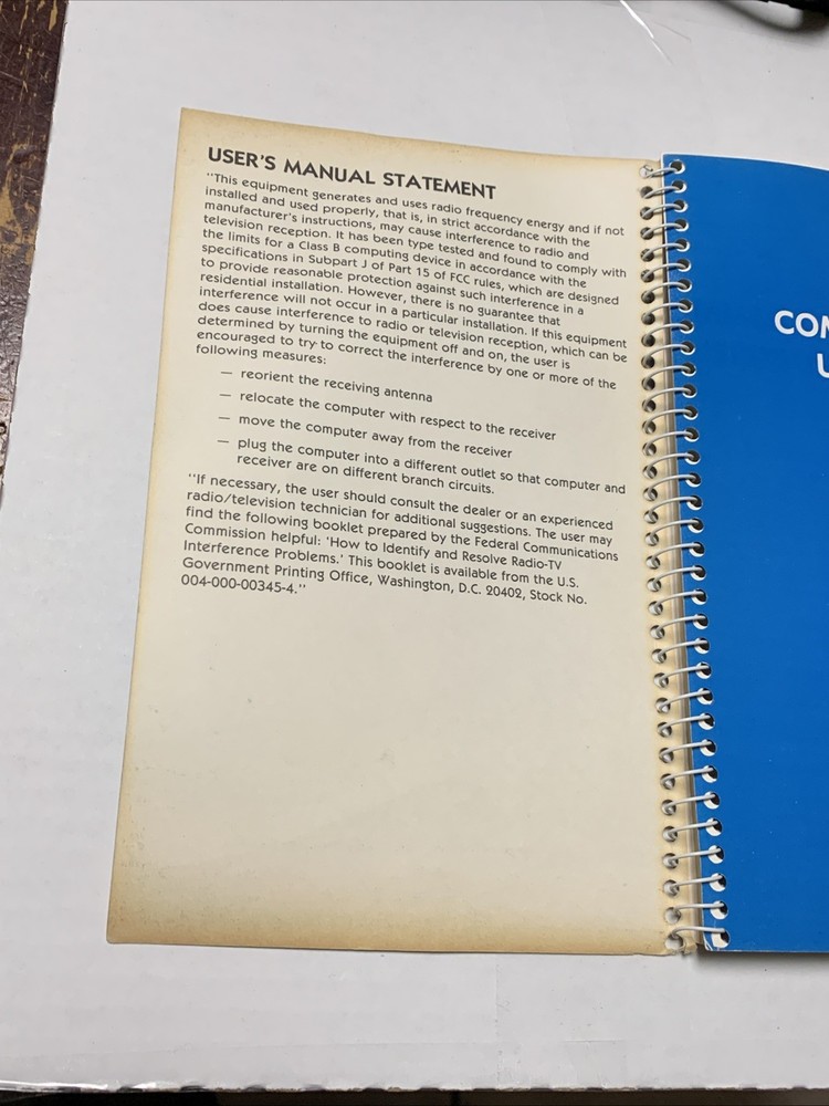 Commodore 64 User’s Guide- Original Vintage 1983 (Third Printing)