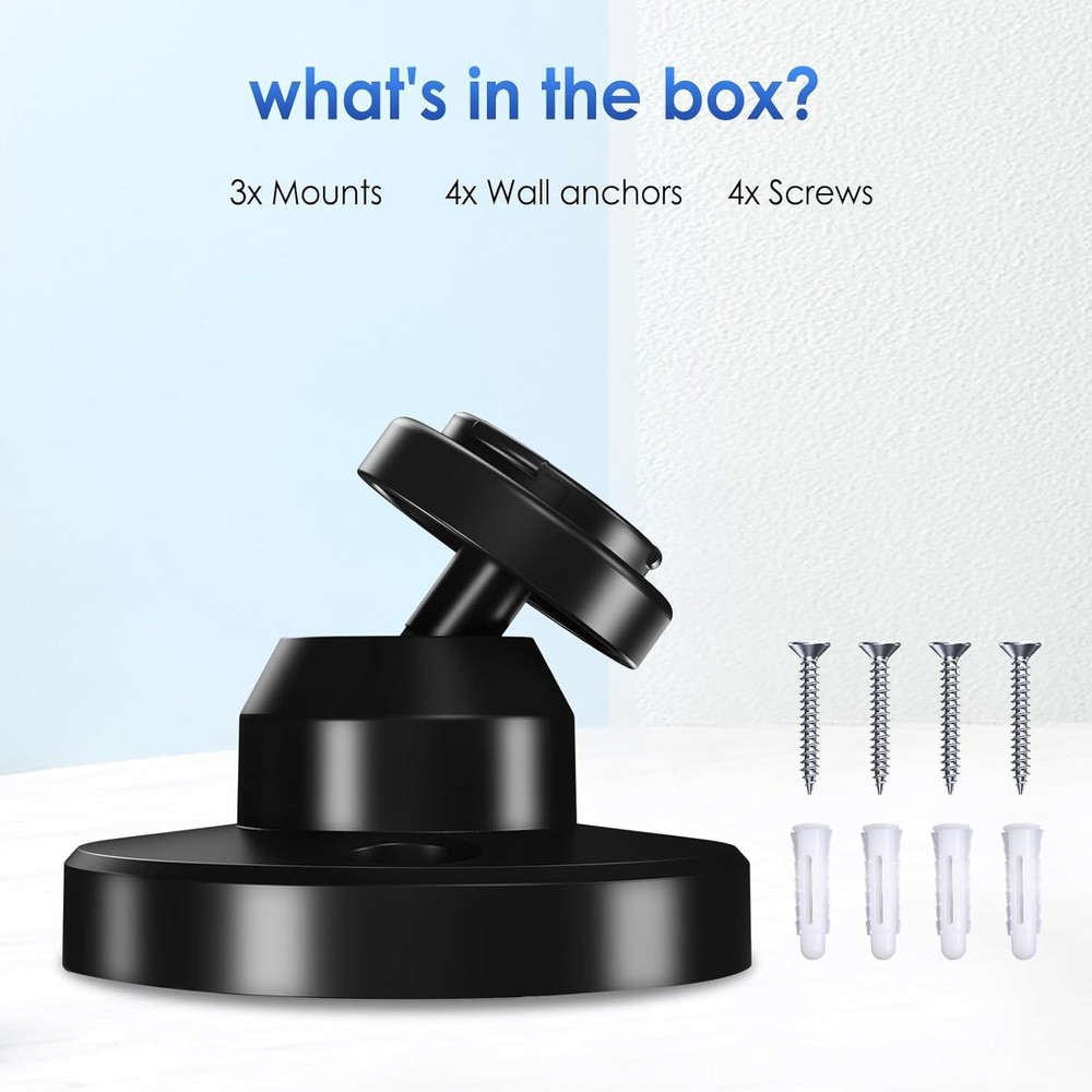 High-Quality 360° Adjustable Mount - 3 Pack for Blink Cameras, Easy Install