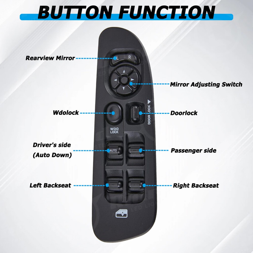 Master Power Window Door Switch Panel Control w/ Bezel for 2002-2010 Dodge Ram