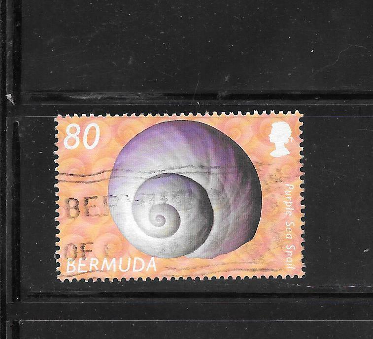 BERMUDA SC#847 2003 80 CENT SHELL DEFINITIVE POSTALLY USED SINGLE STAMP