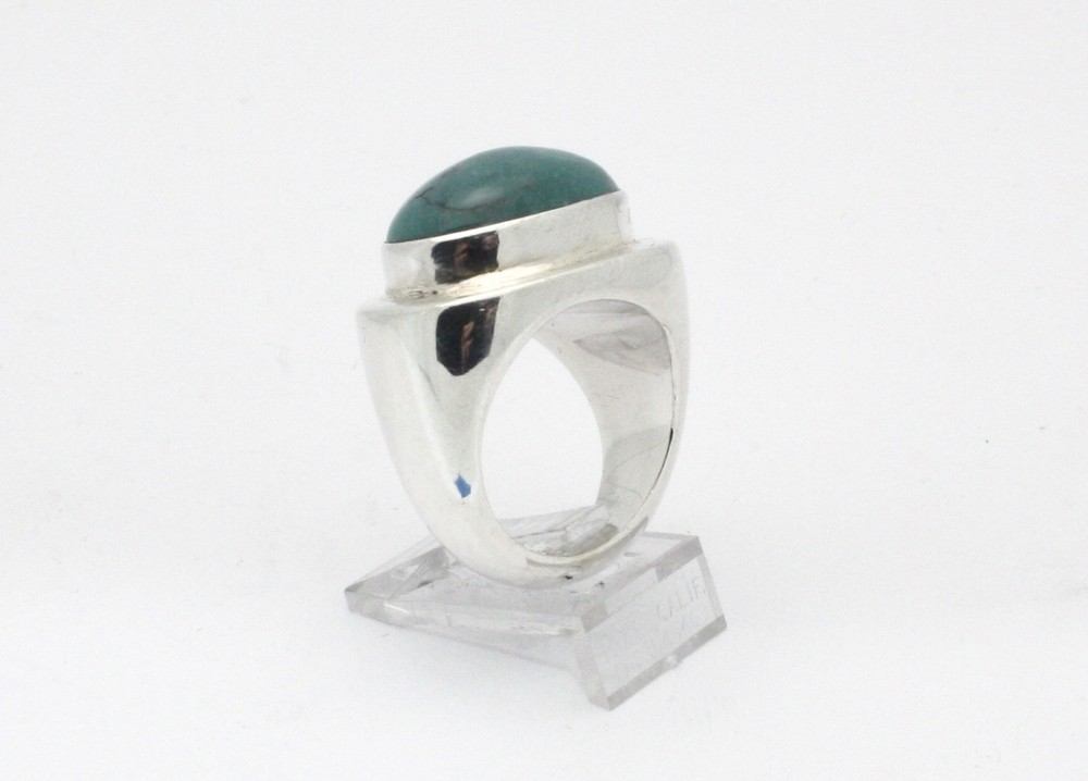 TURQUOISE RING set i SOLID .925 STERLING SILVER Size 6 FREE FAST SHIPPING!!!