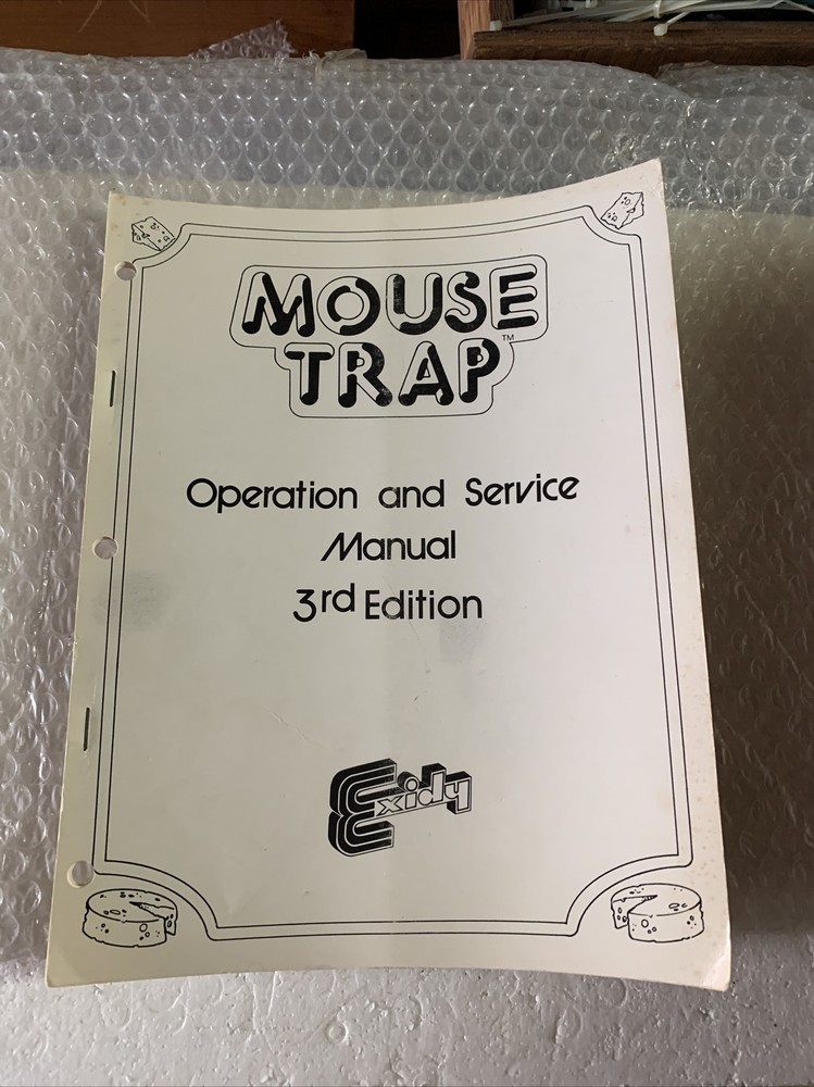 3rd Edition Mouse trap exidy,,Arcade video game,,manual