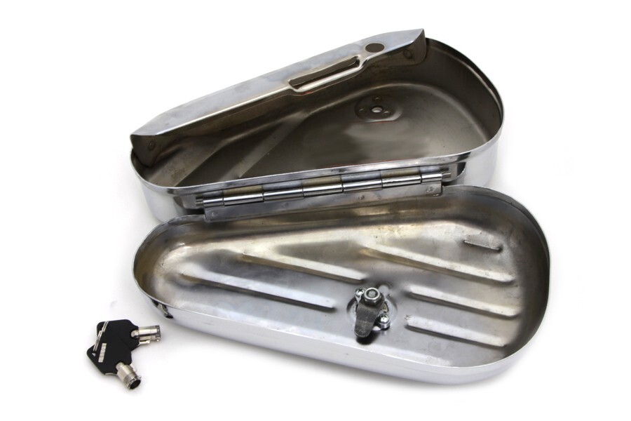 Oval Right Side Chrome Tool Box,for Harley Davidson,by V-Twin
