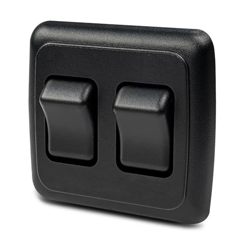 Double SPST On-Off Switch with Bezel（Black）