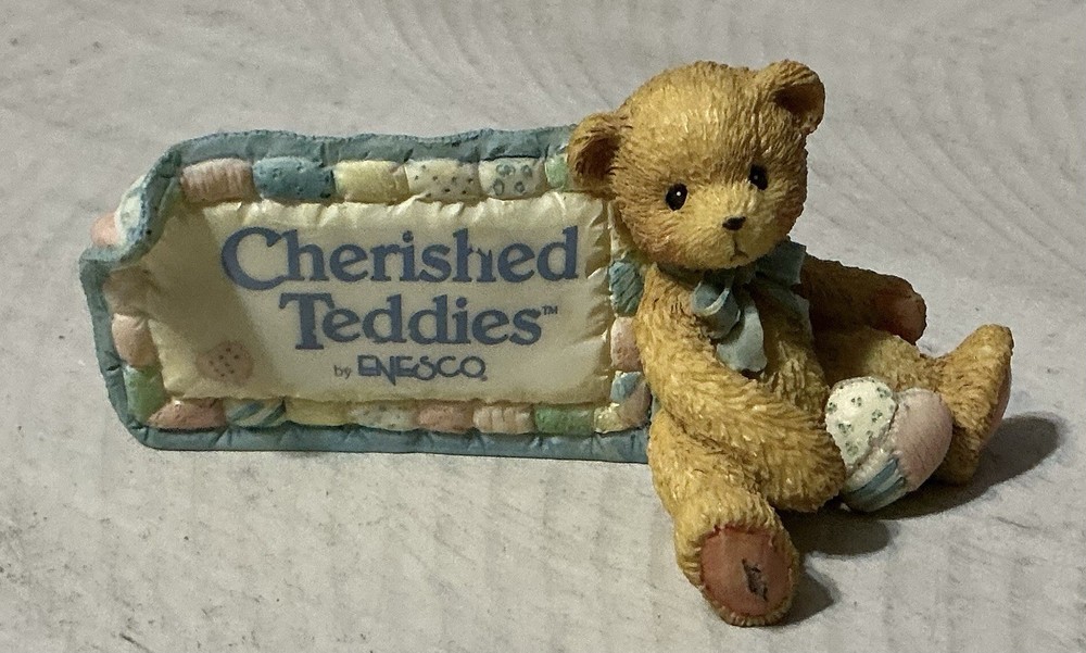 Cherished Teddies 1991 Store Display Sign Plaque 951005 Enesco