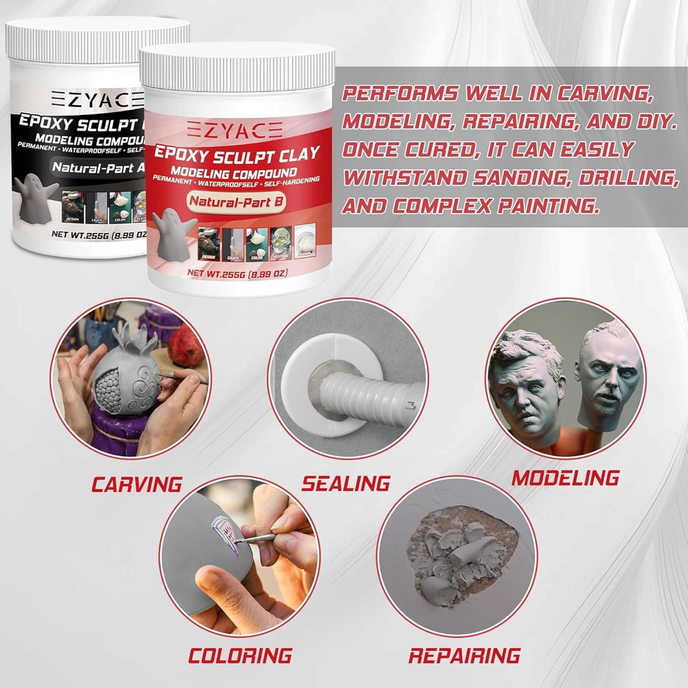 Epoxy Clay, Magic Sculpt 2 Part Modeling Compound 1 Pound, nature