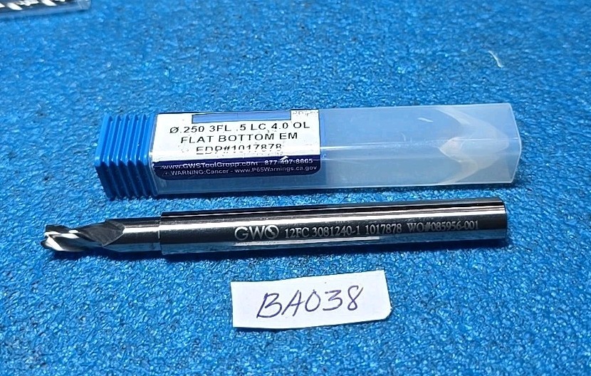 GW   .250  3FL  .5 LC  4.0 OL FLAT BOTTOM EM
