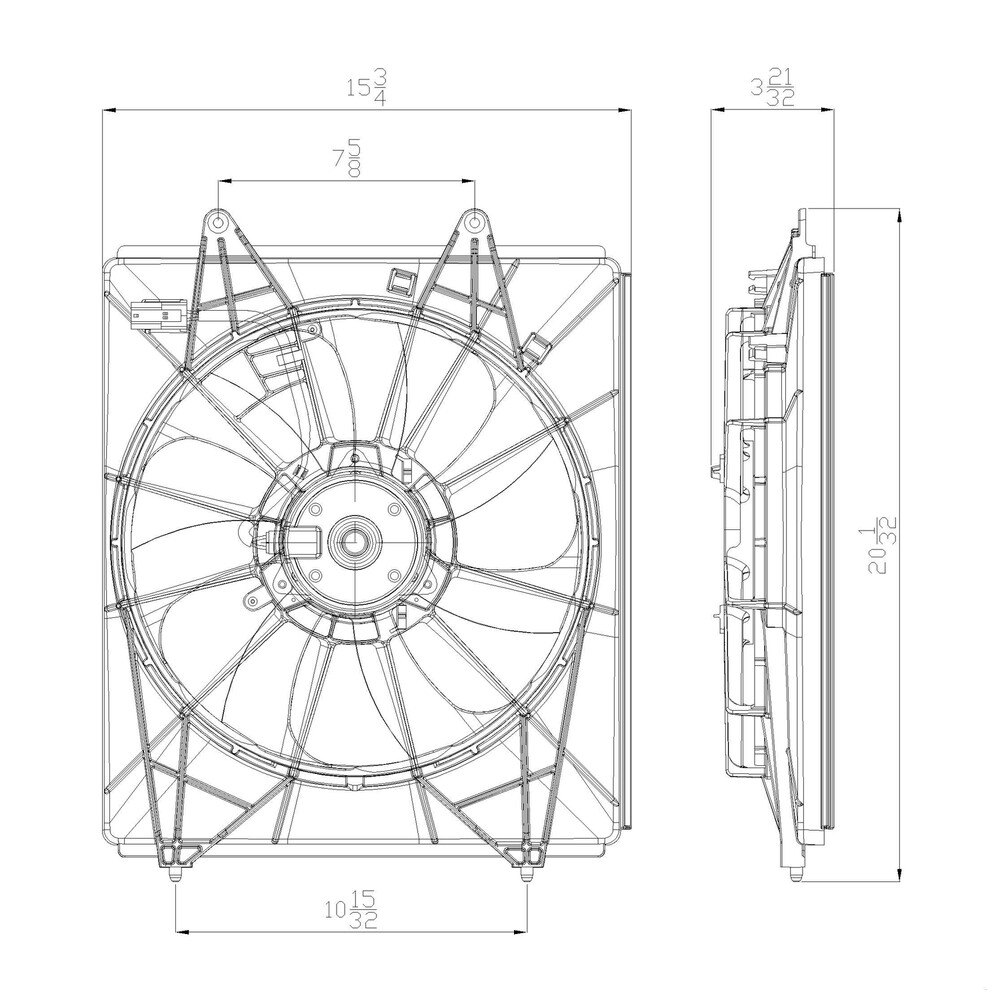 A/C Condenser Fan Assy TYC 611360